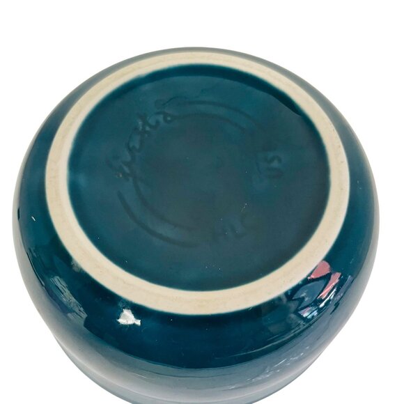 Fiesta Homer Laughlin USA Teal Mixing Bowl Ribbed Stoneware Kitchenware 3" x 6" - Picture 4 of 9